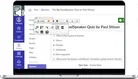 Laptop screen displaying an online quiz interface.